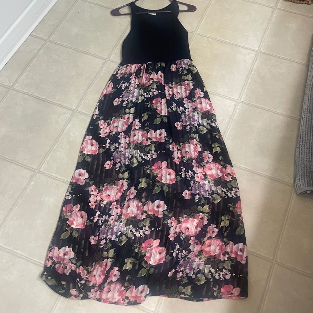 Floral maxi dress, size S